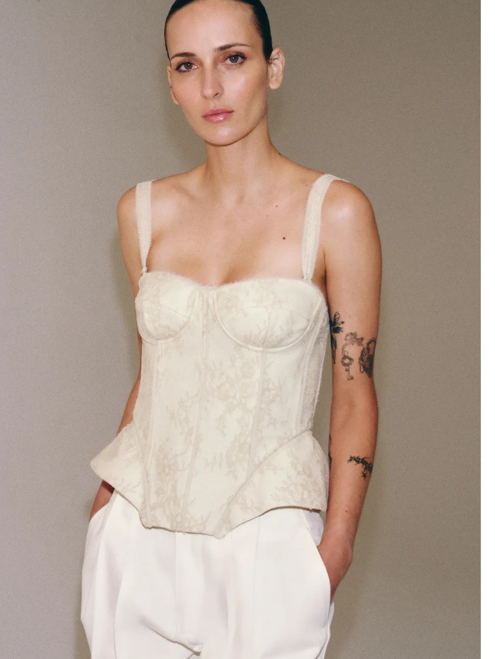 ZARA ZW COLLECTION LACE CORSET TOP